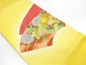 絞り地紙に菊模様名古屋帯